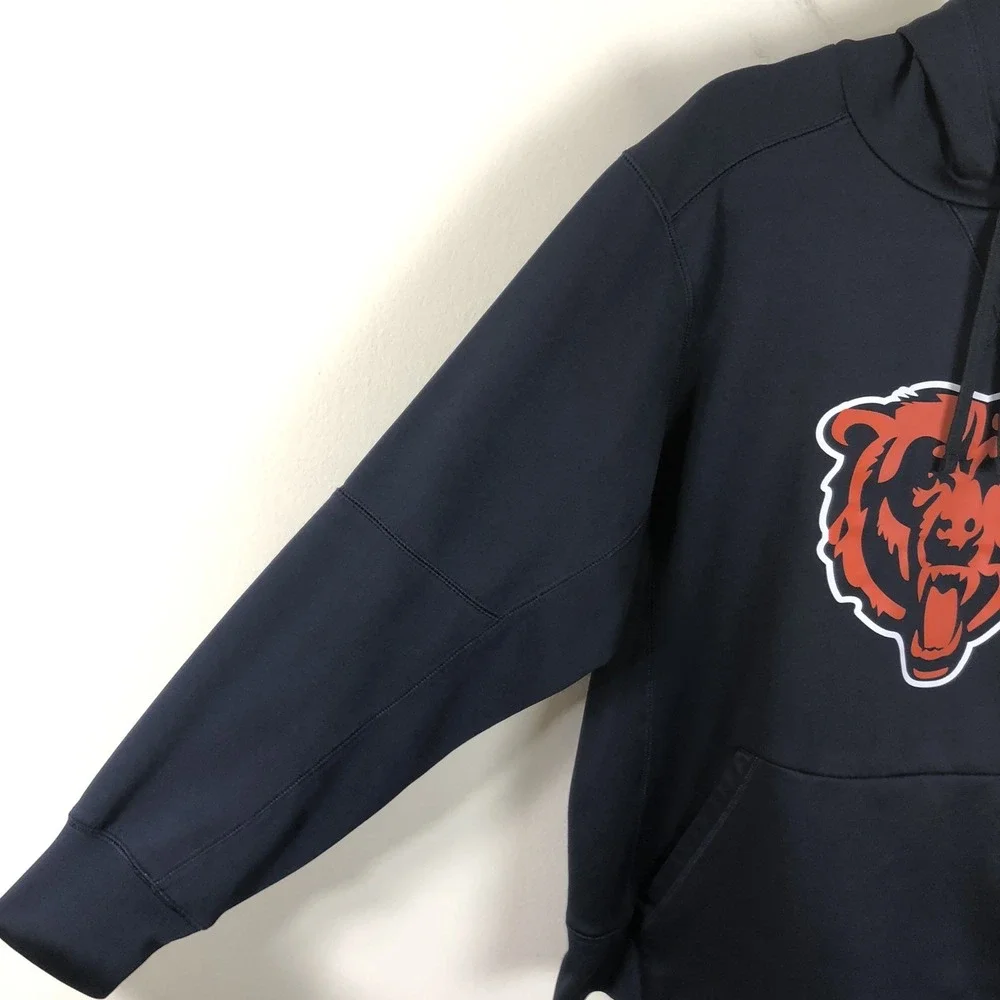 Chicago Bears Nike Dri-Fit NFL Team Apparel Pullover Hoodie Mens Sz S Navy